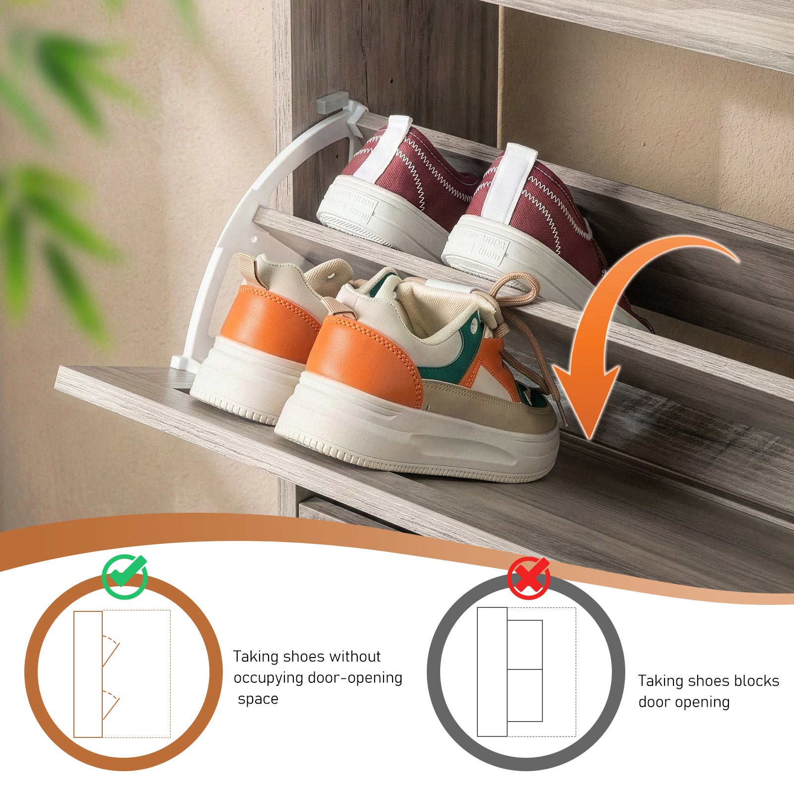 Modern Space-Saving Slim Shoe Cabinet with 3 Flip-Door Drawers & Adjustable Shelves - Heavy-Duty Wood\u002FPlywood -Standing Shoe Storage Organizer Suitable for Entryway, Hallway, Small Spaces, Assembly, Hidden Shoe Rack for