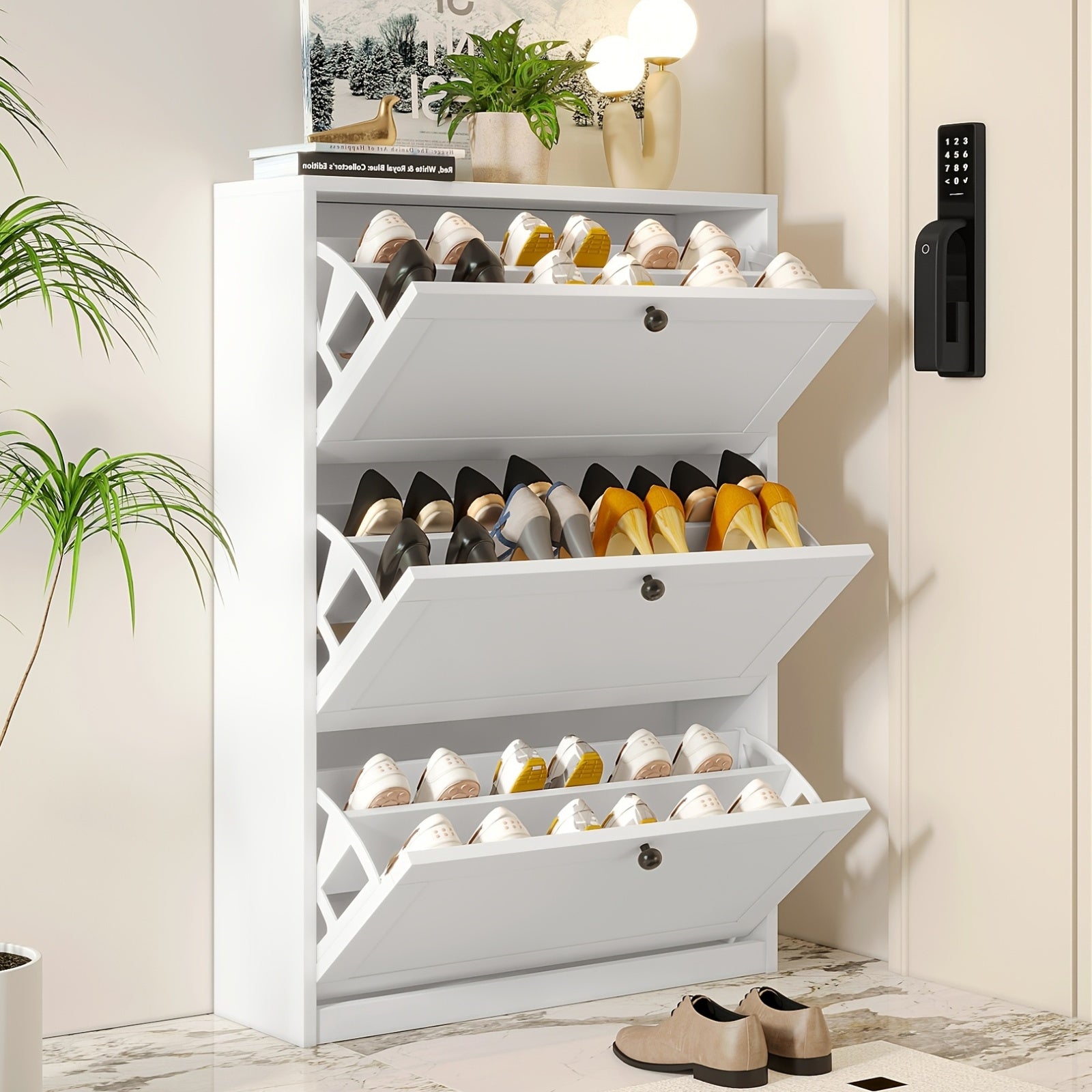 Shoe Organizer with 2\u002F3\u002F4 Flip Drawer, Shoe Rack for Entry, Hallway, Living Room, Bedroom