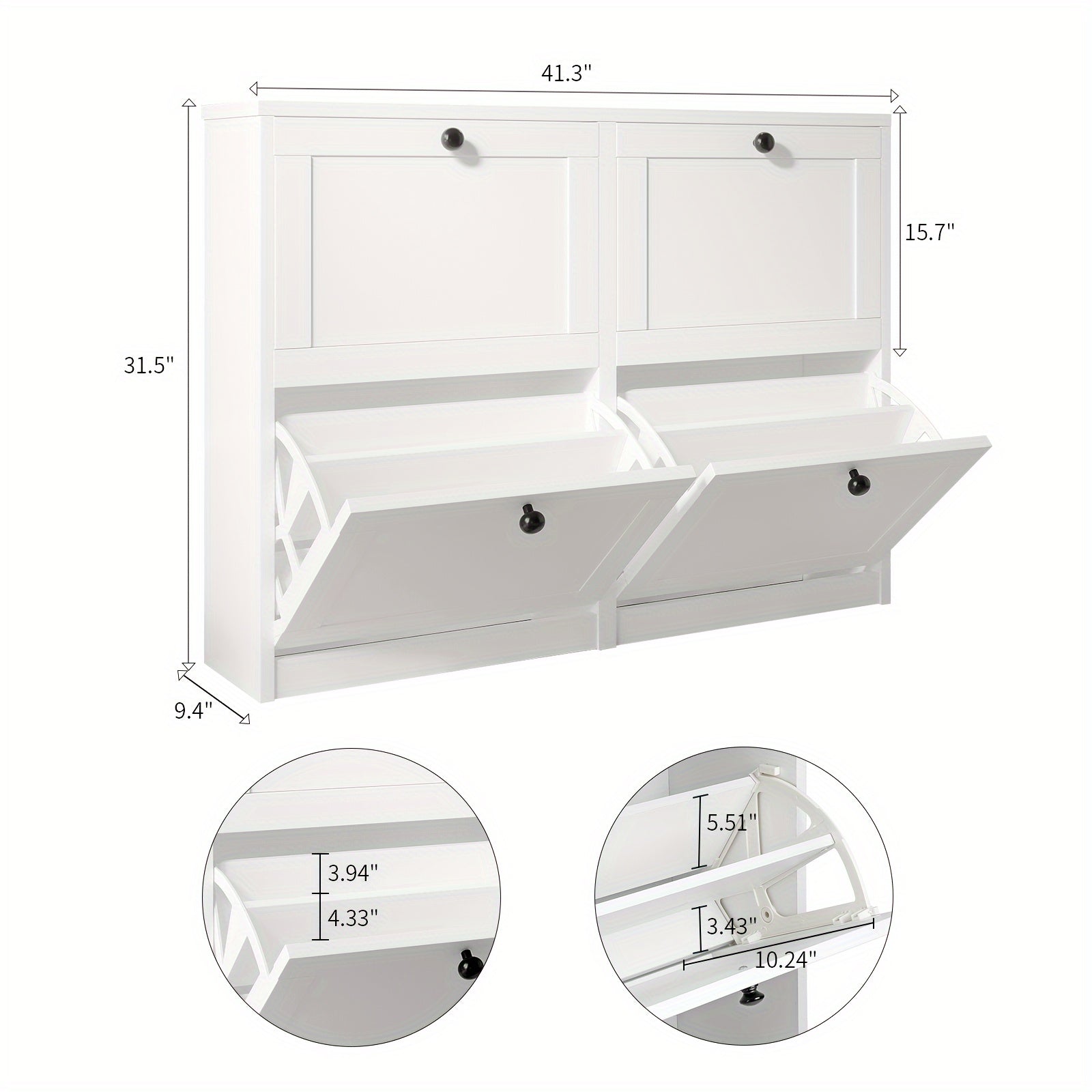 Shoe Organizer with 2\u002F3\u002F4 Flip Drawer, Shoe Rack for Entry, Hallway, Living Room, Bedroom