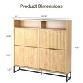 Shoe Cabinet Featuring 4 Flip Drawers, a Standalone Shoe Organizer Equipped with an Adjustable Shelf And an Anti-Tipping Mechanism, Concealed Shoe Rack Suitable for Entryways, Hallways, Foyers, And Lounges