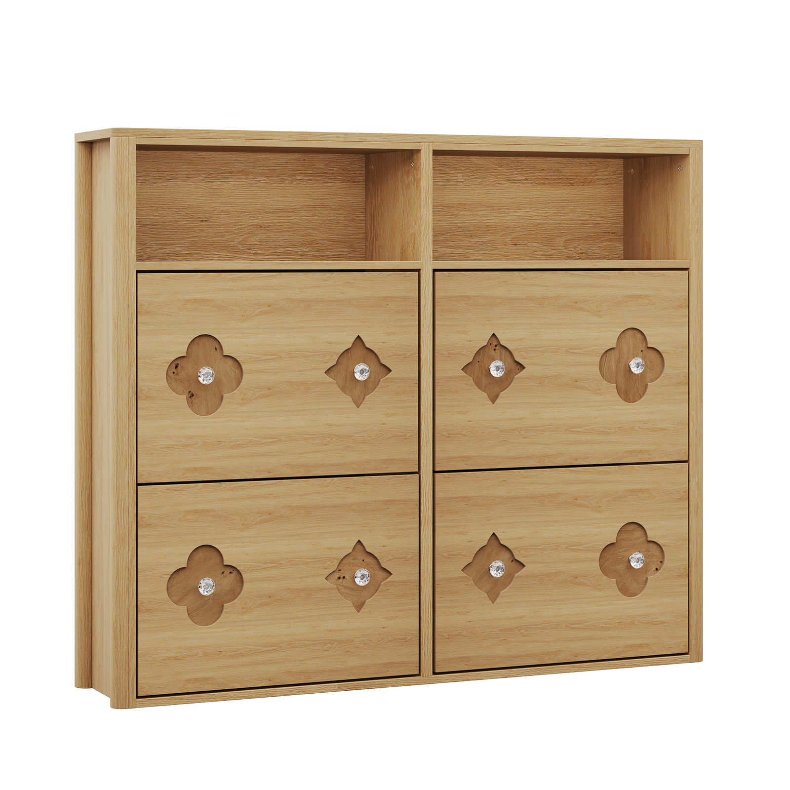 Dining Table, 1 Hollow Flower Shoe Cabinet - Stylish and Functional Storage Solution for Organizing Footwear, Space Saving Expandable Furniture for Dining Room & Small Apartments, Easy Assembly Home Essentials