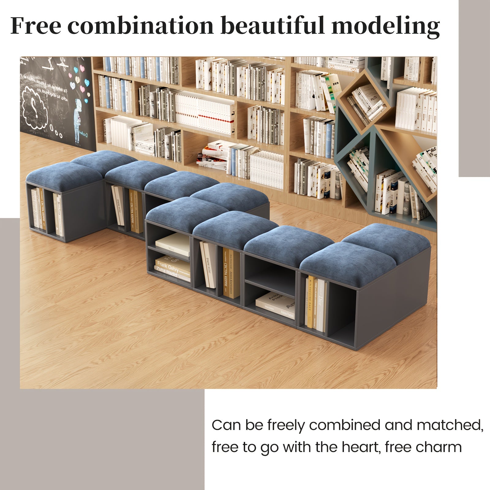 2\u002F4-Pack GUYII Step Stool with Padded Seat & Storage - Contemporary Footstool\u002FShoe Bench Suitable for Living Room, Bedroom, Entryway - Sturdy MDF\u002FFiberboard Stool with Soft Covering, Space-Saving, Ideal for s & (Cost per Unit Goes if)